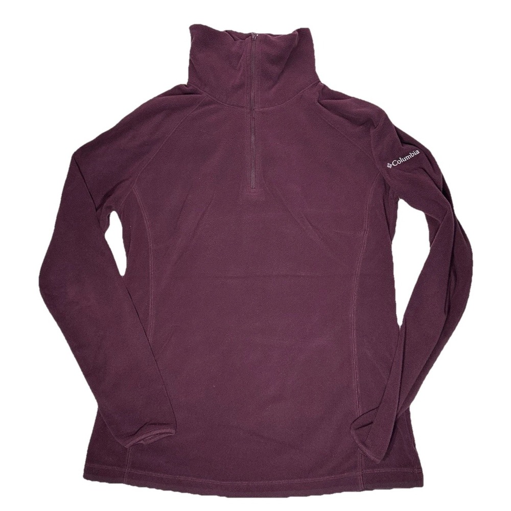 Columbia Womens Burgandy Half Zip Fleece Size Medium
